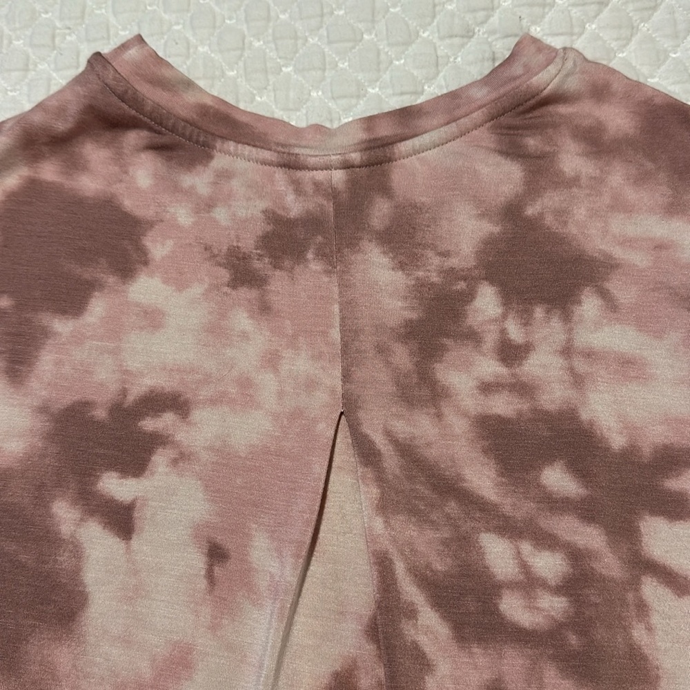 Stars Above Pink Tie Dye Short Sleeve Sleep T-Shirt Tunic Dress - Picture 8 of 10